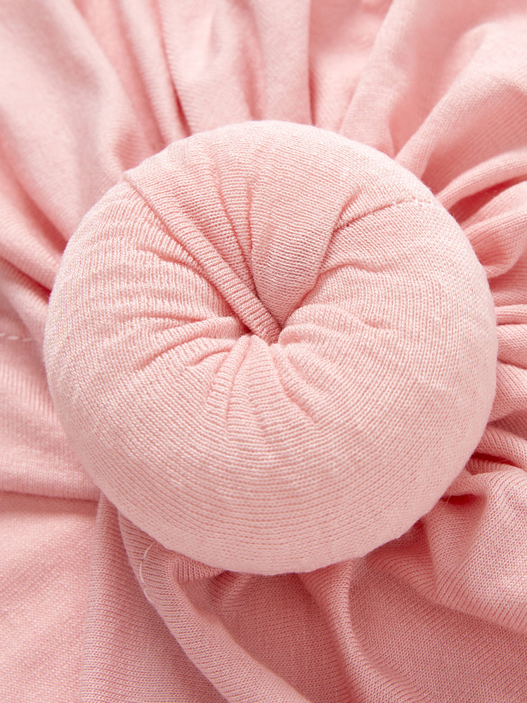 Baby / Toddler Sweet Solid Knot Newborn Hat Pink