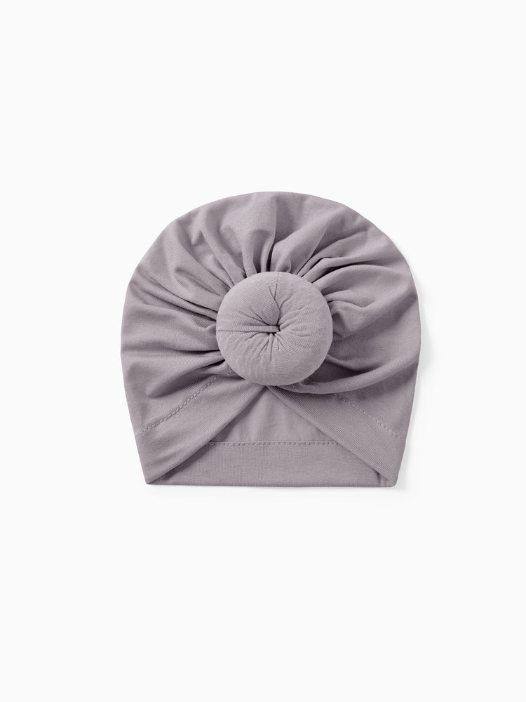 Baby / Toddler Sweet Solid Knot Newborn Hat Light Grey