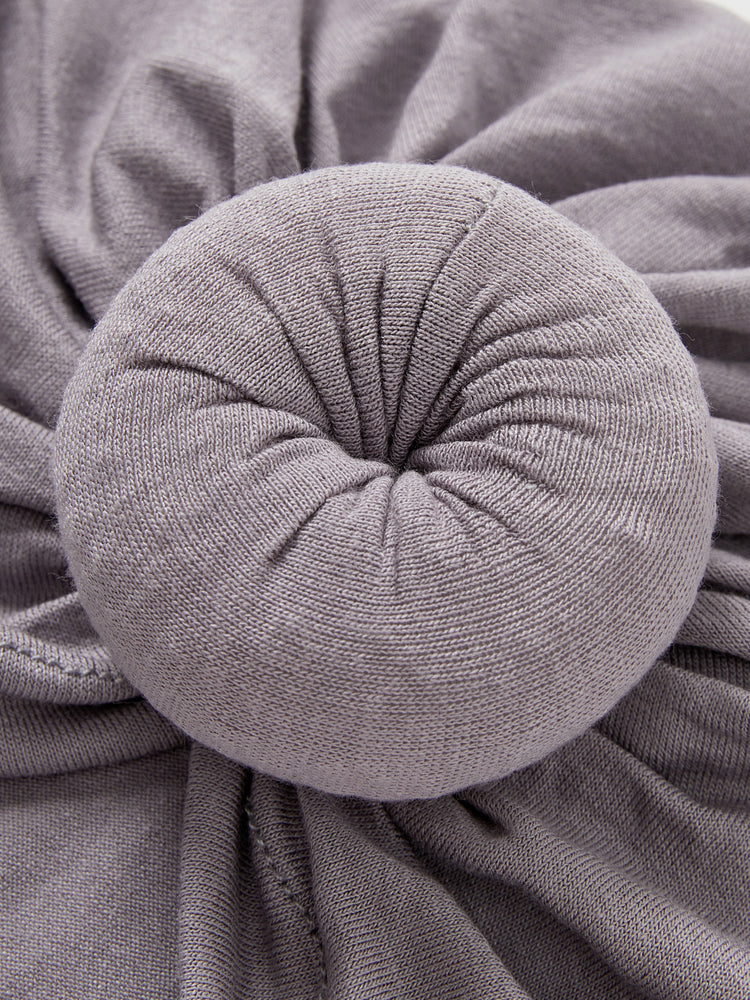Baby / Toddler Sweet Solid Knot Newborn Hat Light Grey