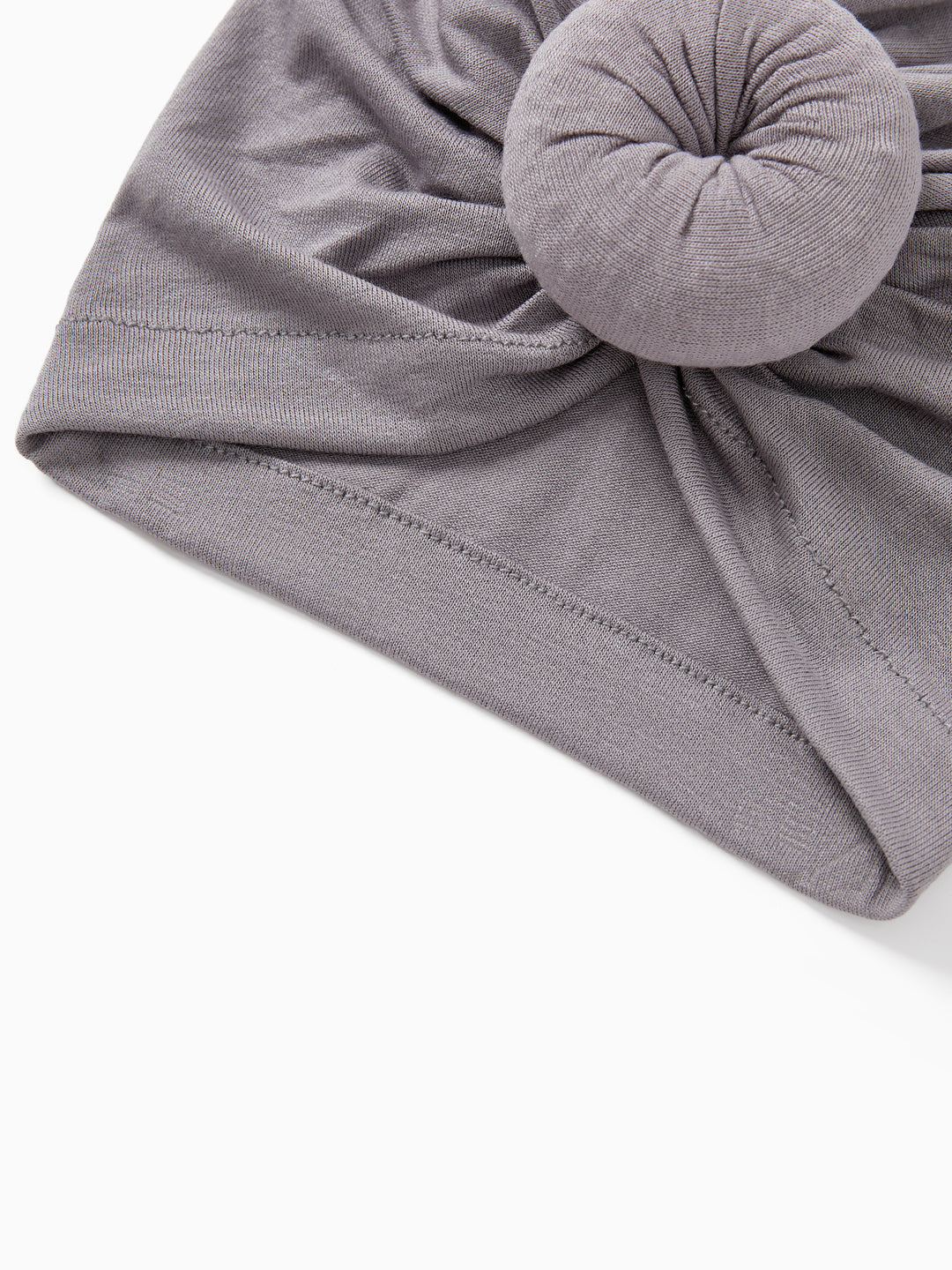 Gorro de bebé/niño pequeño con nudo liso, color gris claro