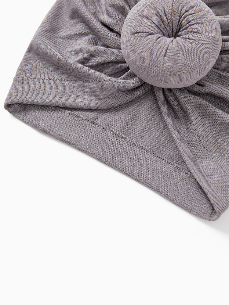 Baby / Toddler Sweet Solid Knot Newborn Hat Light Grey