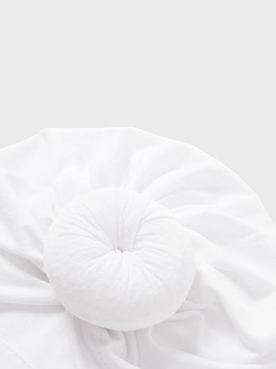 Baby / Toddler Sweet Solid Knot Newborn Hat White