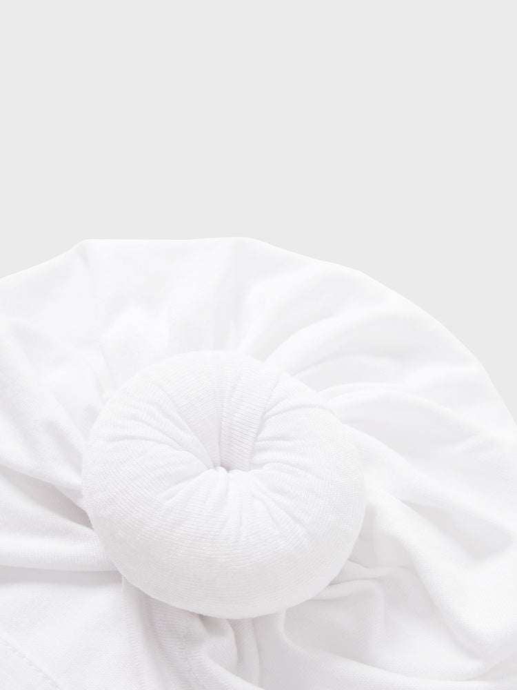 Baby / Toddler Sweet Solid Knot Newborn Hat White