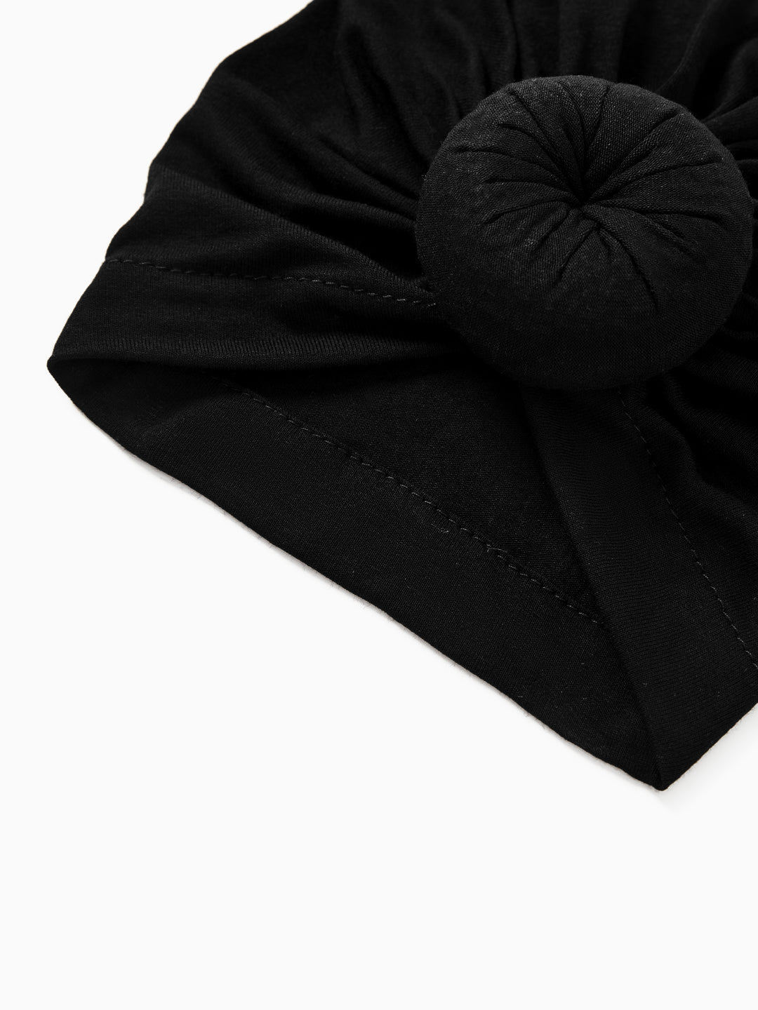 Gorro de bebé/niño pequeño con nudo liso, color negro