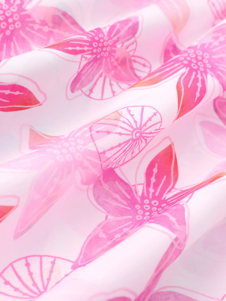 Robe à volants et manches flottantes pour petite fille Disney Princess Ariel, rose