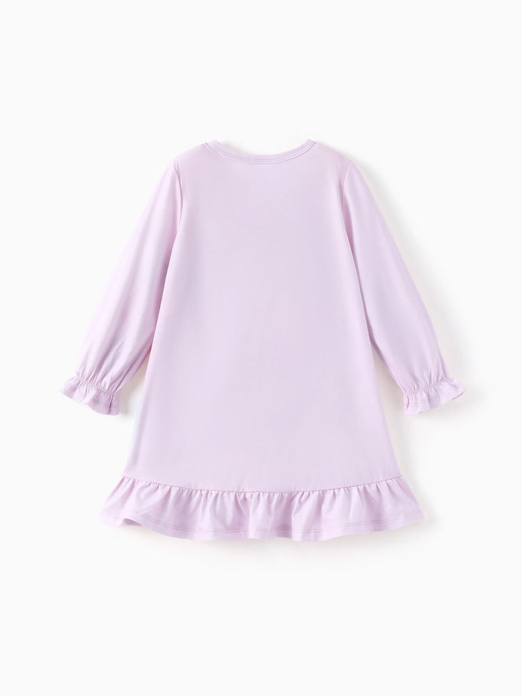 My Little Pony Toddler Girl Casual Ruffle Pajamas Nightgown Light Purple