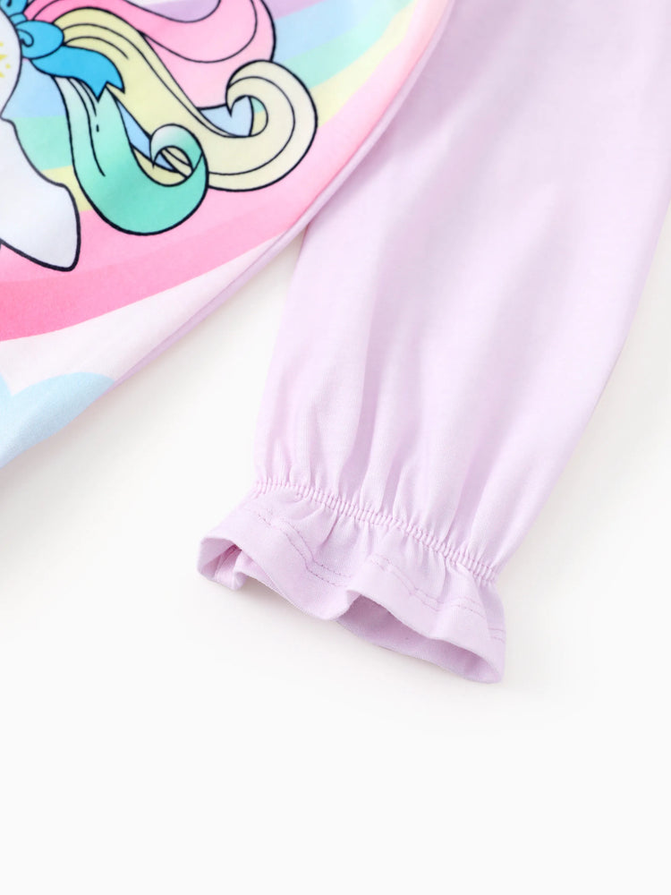 My Little Pony Toddler Girl Casual Ruffle Pajamas Nightgown Light Purple