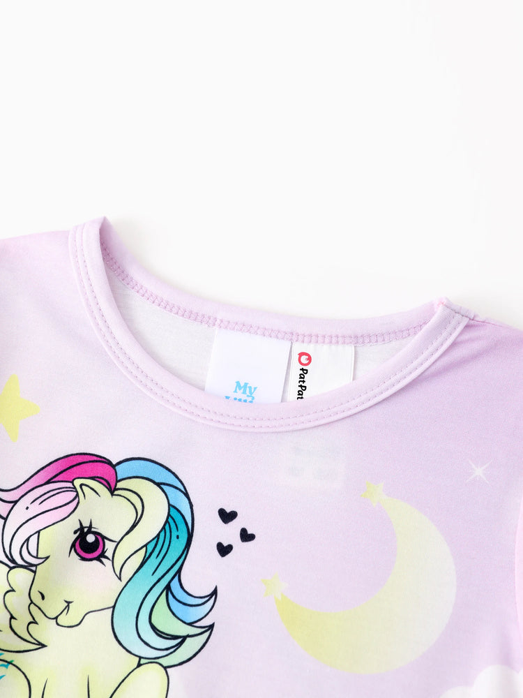 My Little Pony Toddler Girl Casual Ruffle Pajamas Nightgown Light Purple