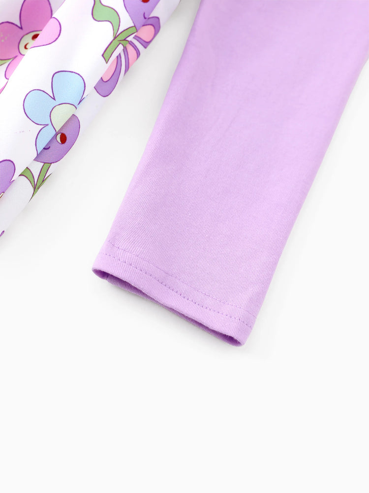 Disney Princess Toddler Girl Rapunzel Childlike Ruffle Flutter-sleeve Dress Light Purple