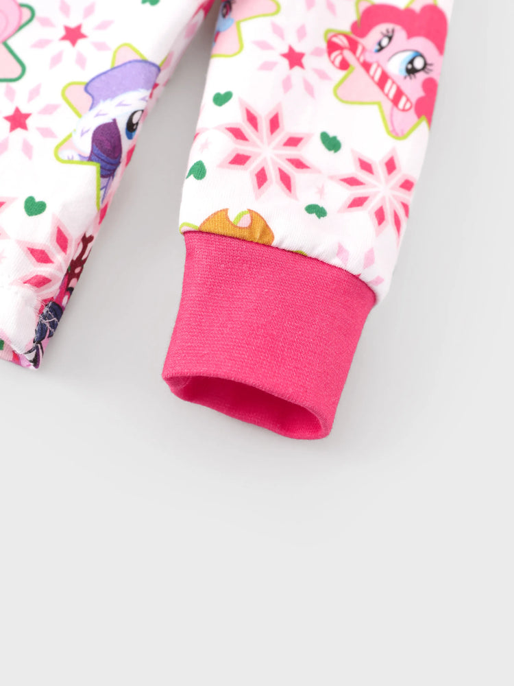 My Little Pony Weihnachten Kleinkind/Kind Mädchen 2 Stück Bio-Baumwolle Eng anliegendes Pyjama-Set rosa