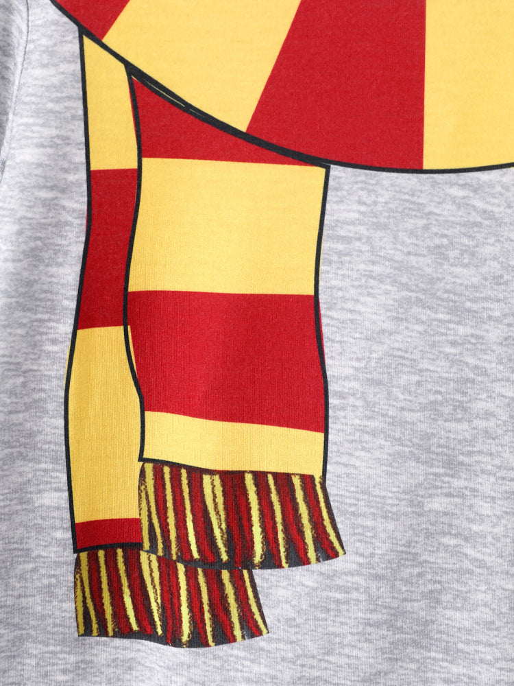 Harry Potter Kind Mädchen Rüschen Rand Pyjamas Nachthemd hellgrau