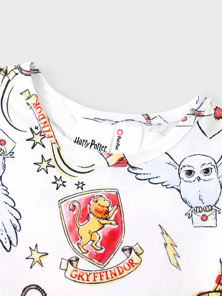 Harry Potter Kind Mädchen Rüschen Rand Pyjamas Nachthemd weiß