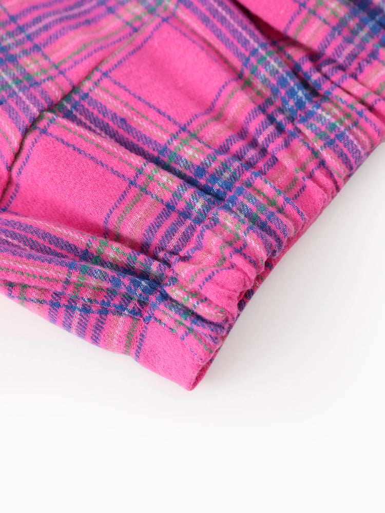 Disney Mickey and Friends Toddler Girl 2pcs Minnie Mouse Character Print Cotton Long-sleeve Top And Tweed Bowknot Skirt Set Hot Pink