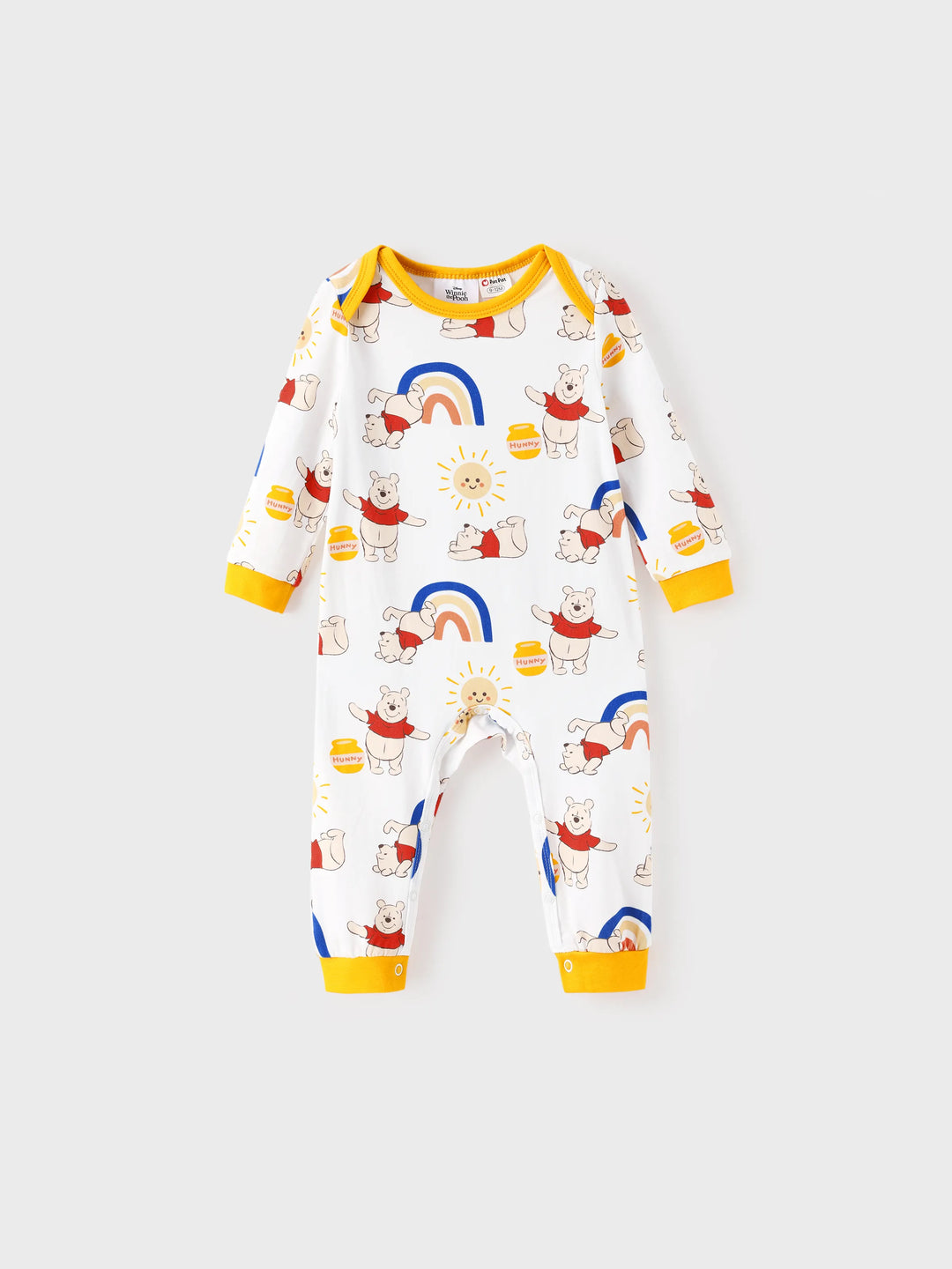 Disney Winnie the Pooh Baby Girl Organic Cotton Jumpsuit Yellow