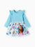 Disney Princess Toddler Girl Moana Childlike Ruffle Flutter-sleeve Dress Turquoise