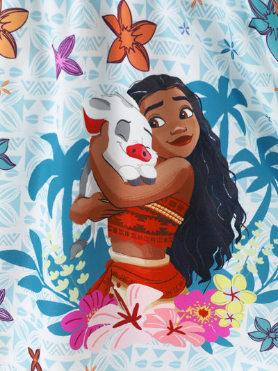 Robe à volants et manches flottantes pour petite fille Disney Princess Moana Turquoise