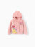 Disney Princess Toddler Girl Belle&Ariel Double-sided Fleece Hooded Jacket Pink
