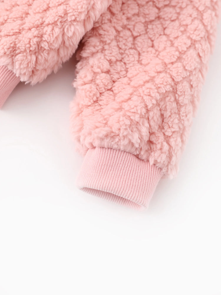 Disney Princess Toddler Girl Belle&Ariel Double-sided Fleece Hooded Jacket Pink