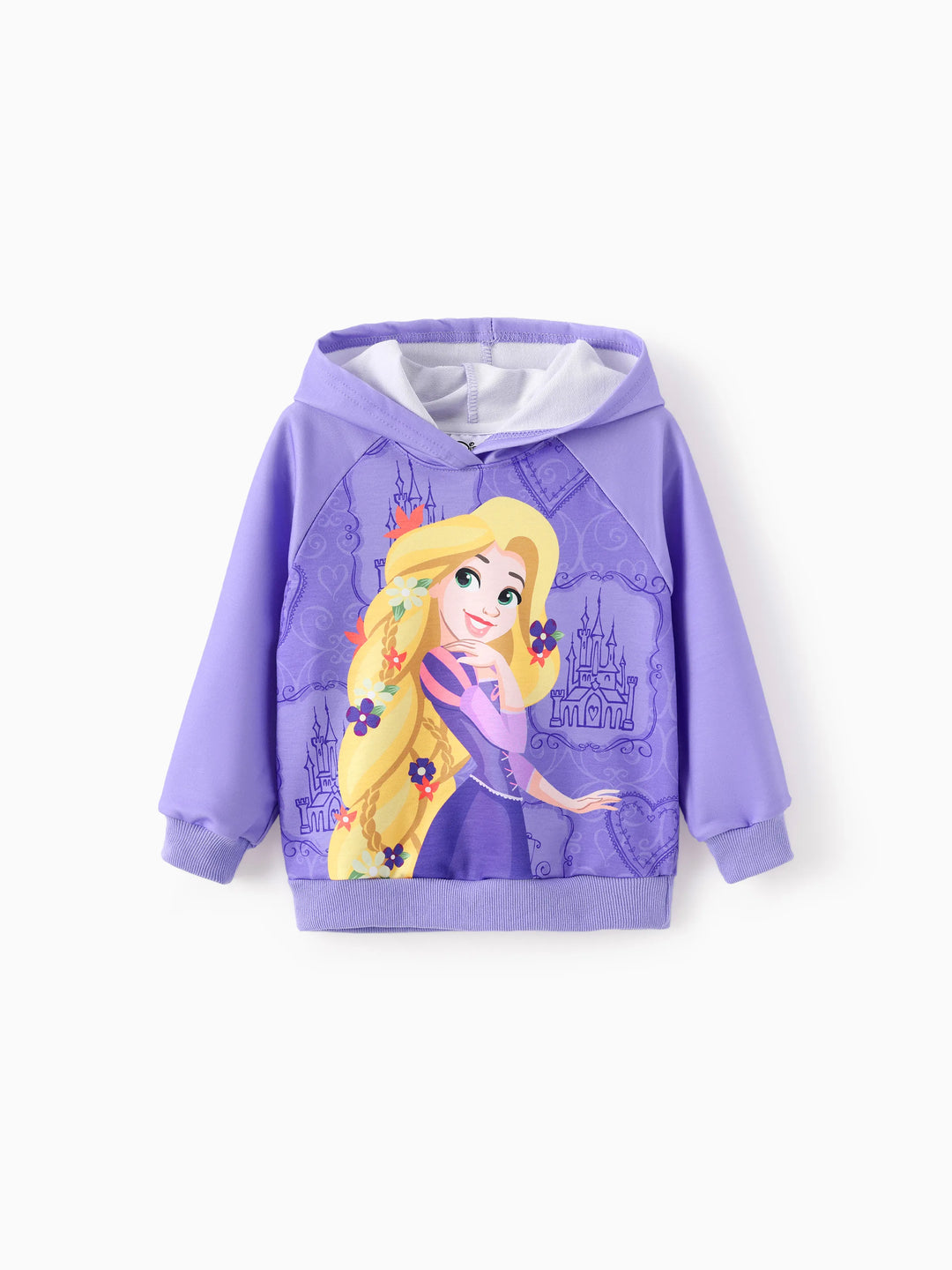 Disney Prinzessin Kleinkind Mädchen Rapunzel Kapuzenpullover Sweatshirt und Leggings Set lila
