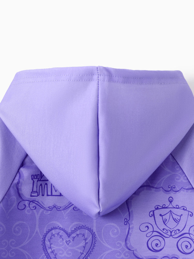 Ensemble sweat à capuche et leggings Disney Princess Raiponce pour petite fille, violet