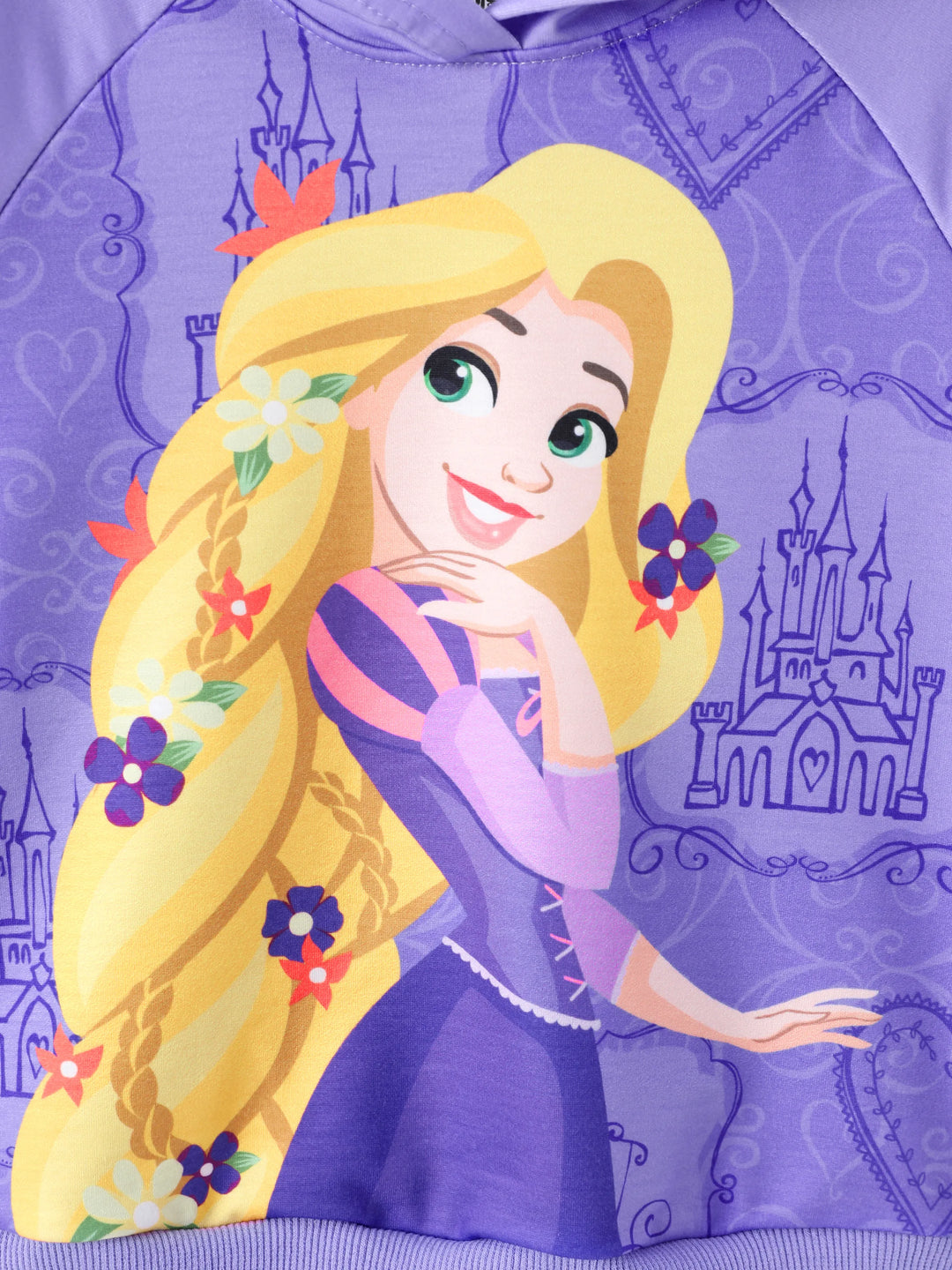 Disney Prinzessin Kleinkind Mädchen Rapunzel Kapuzenpullover Sweatshirt und Leggings Set lila