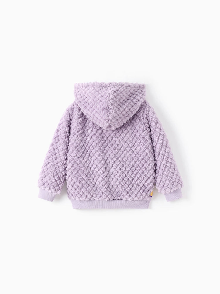 Veste polaire à capuche double face violette Disney Princess Raiponce pour petite fille