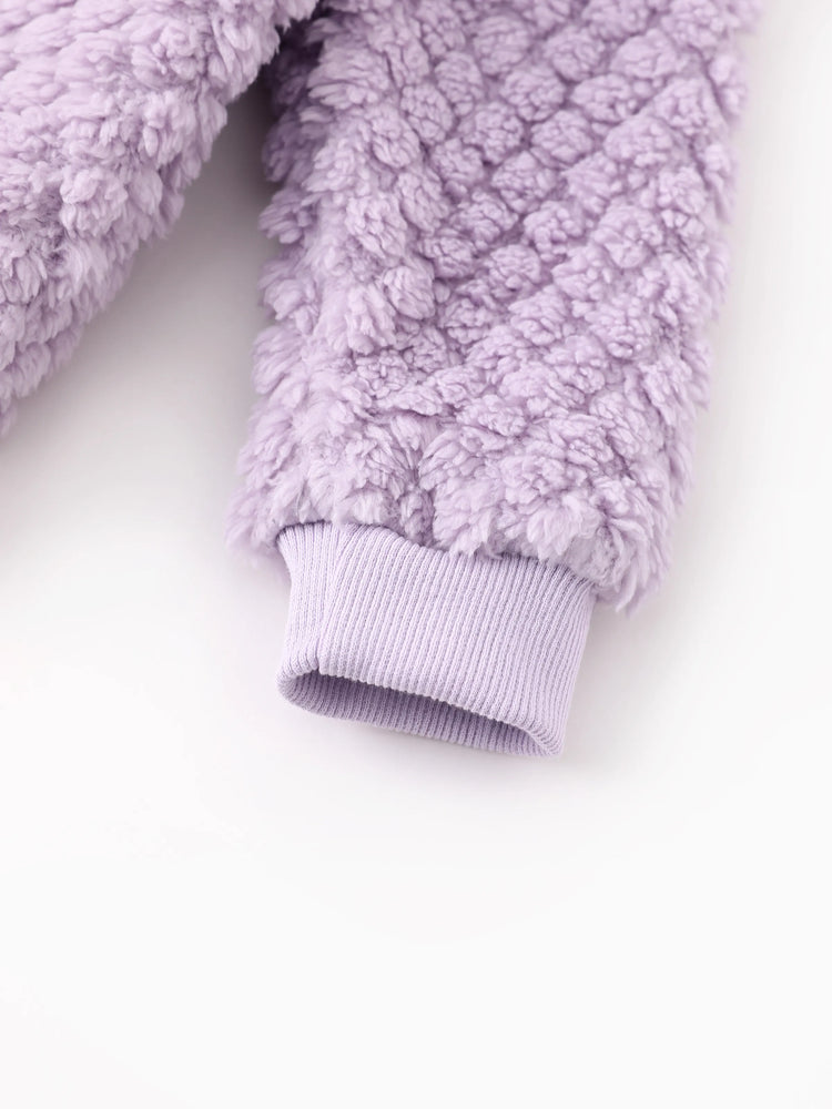 Veste polaire à capuche double face violette Disney Princess Raiponce pour petite fille