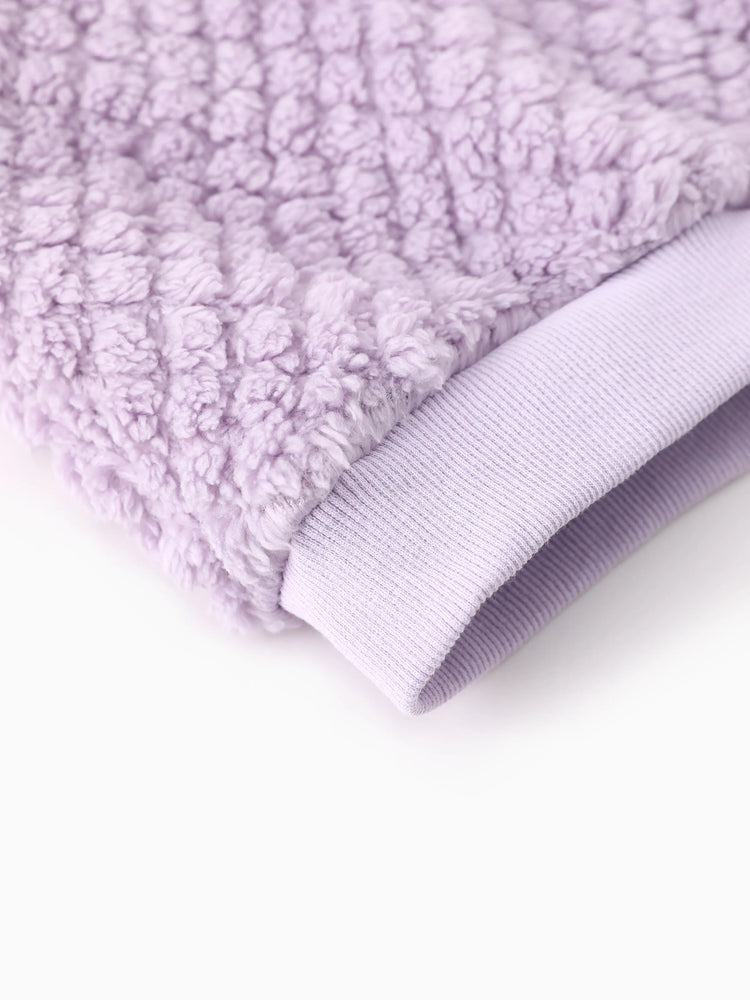 Veste polaire à capuche double face violette Disney Princess Raiponce pour petite fille