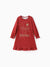 Harry Potter Kid Girl Ruffle Edge Pajamas Nightdress Burgundy