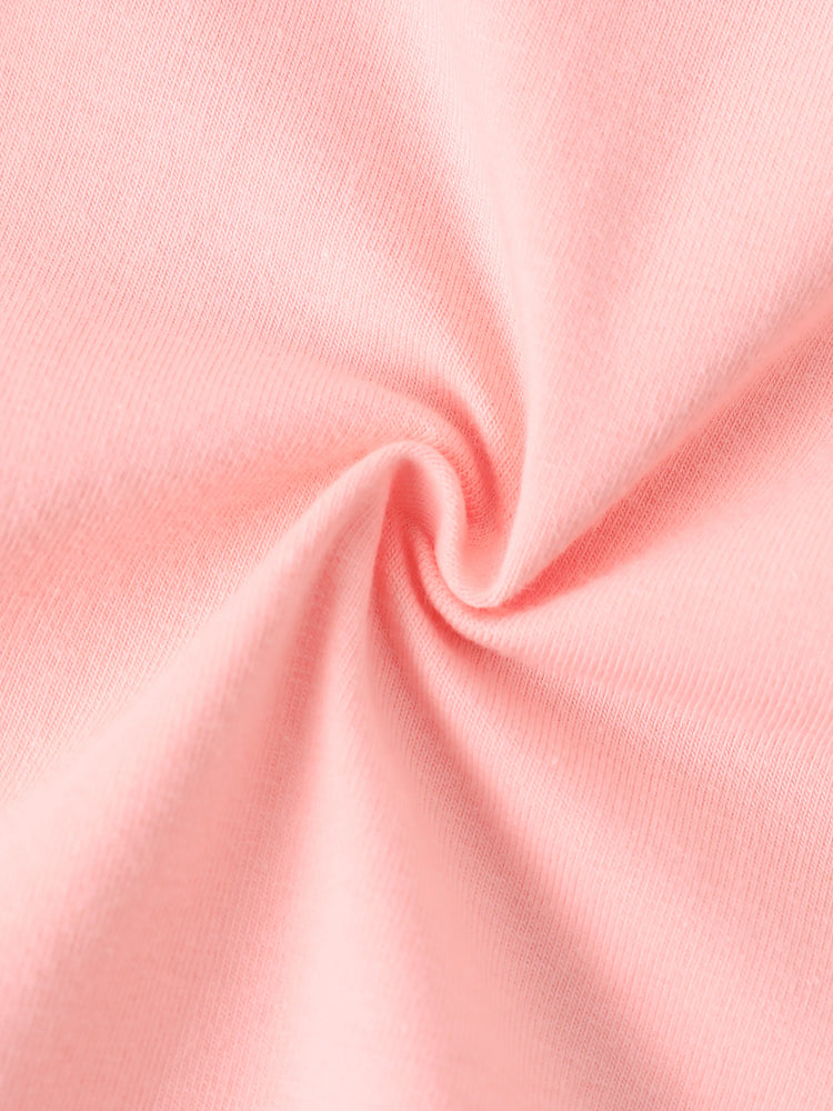 Barbie Baby Girl 2pcs Cotton Flutter Sleeve Romper and Printed Pants Sets Light Pink