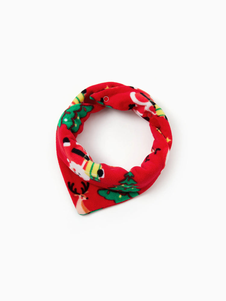 Weihnachten Passendes Familienpyjama-Set Weihnachtsmann und Weihnachtsbaum Print Rot PJS mit Weihnachtssocken rot