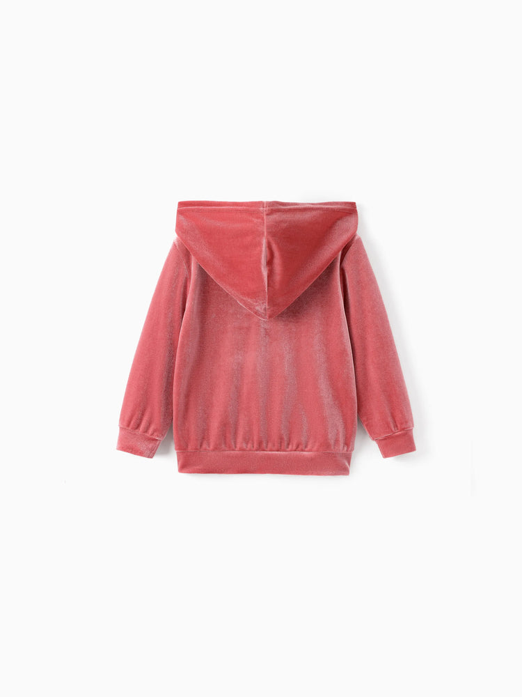 Disney Princess Toddler Girl Ariel 2pcs Fleece Sweatshirt and Flared Pants Set Coral