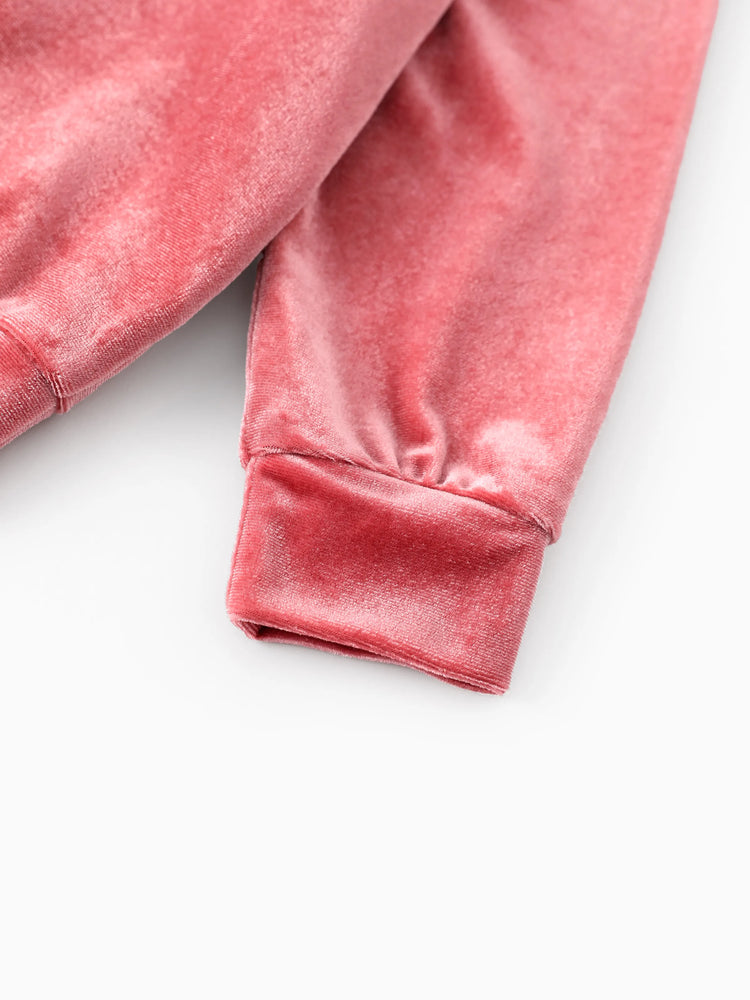 Disney Princess Toddler Girl Ariel 2pcs Fleece Sweatshirt and Flared Pants Set Coral