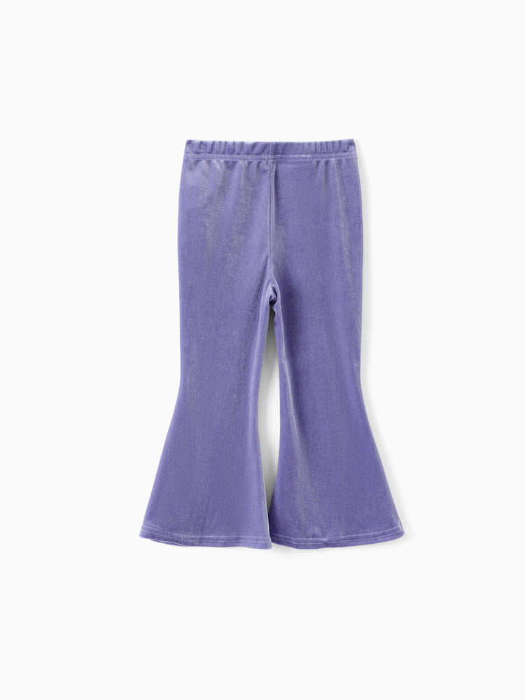 Disney Princess Toddler Girl Jasmine 2pcs Fleece Sweatshirt and Flared Pants Set Purple