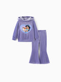 Ensemble 2 pièces sweat-shirt polaire et pantalon évasé violet pour petite fille Disney Princess Jasmine