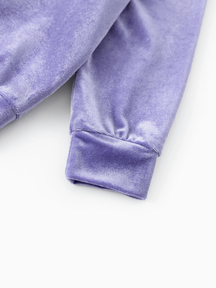 Disney Princess Toddler Girl Jasmine 2pcs Fleece Sweatshirt and Flared Pants Set Purple