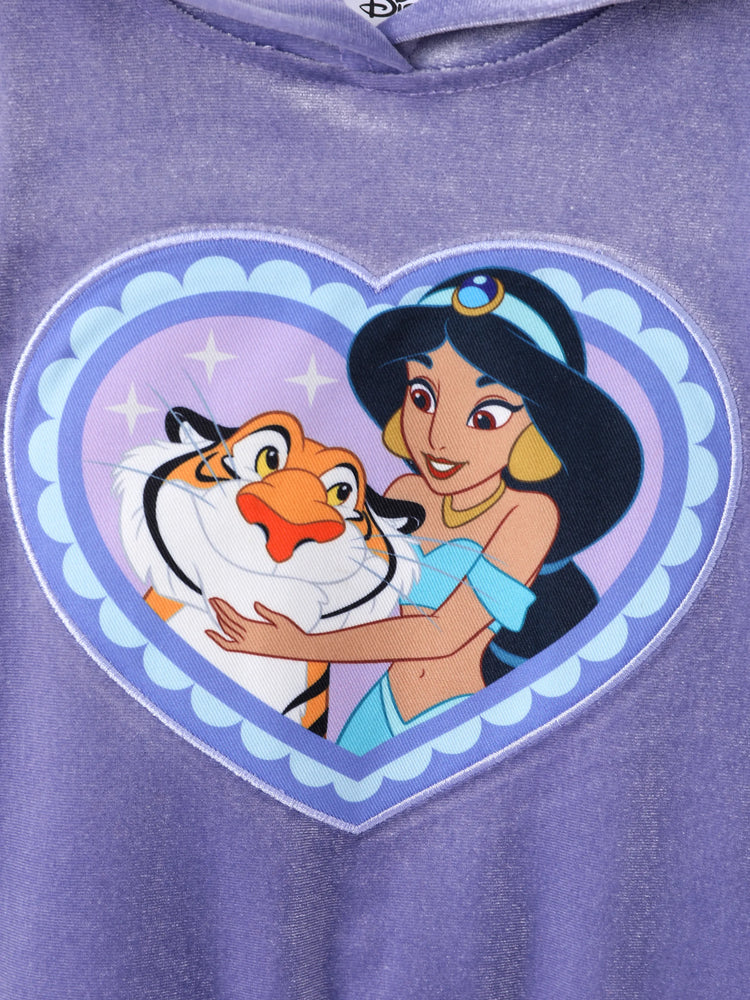 Disney Princess Toddler Girl Jasmine 2pcs Fleece Sweatshirt and Flared Pants Set Purple