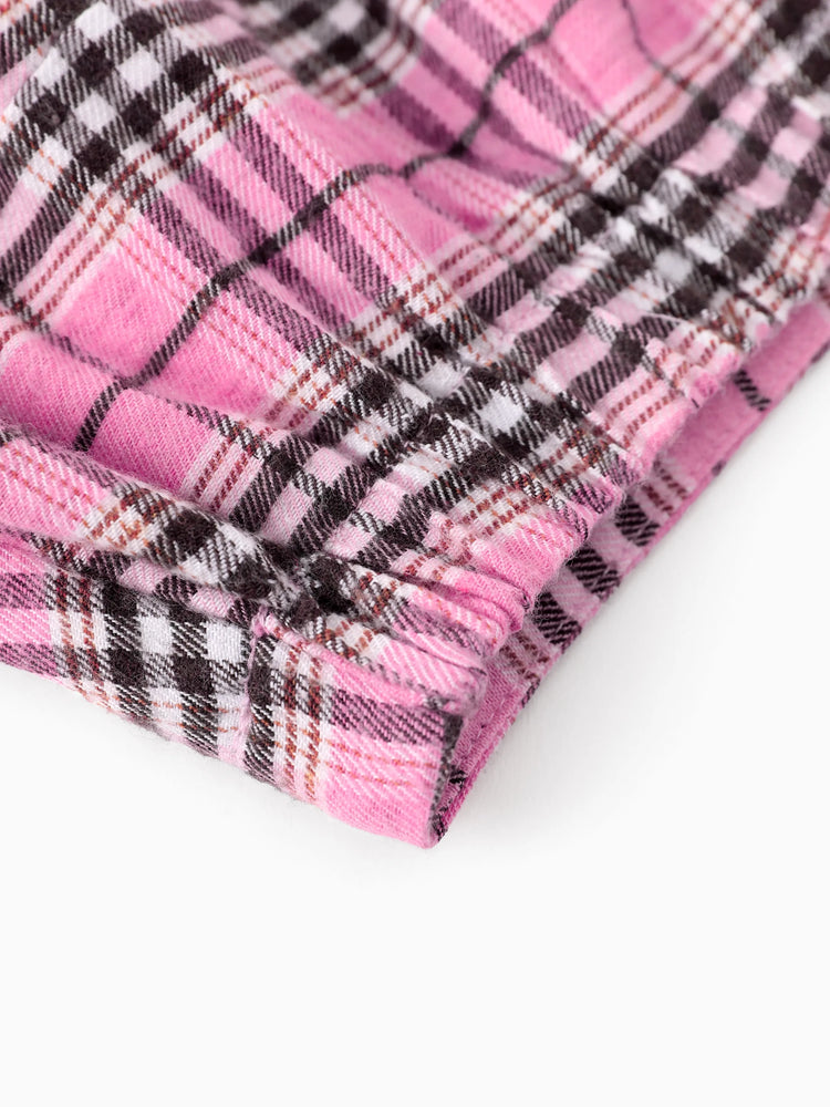 Ensemble 2 pièces Disney Mickey et ses amis pour petite fille, imprimé à carreaux Minnie Mouse avec jupe à nœuds, rose