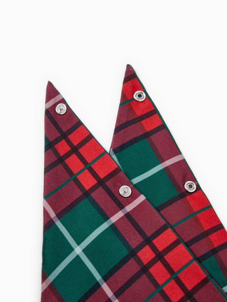 Christmas Matching Family Pajamas Set Allover Red and Green Grid Print Long-sleeve PJS with Christmas Socks Dark Green