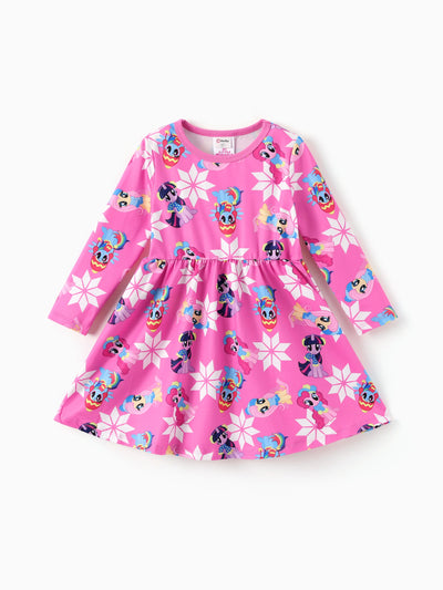 My Little Pony Christmas Toddler Girl Snowflake Dress Hot Pink