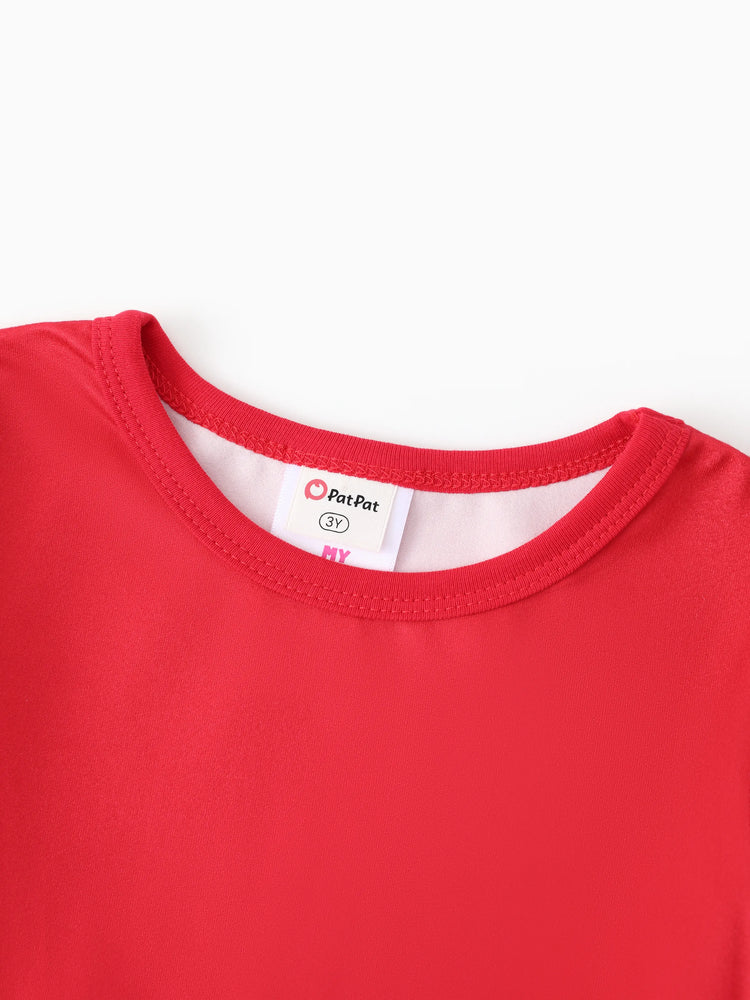 Mein kleines Pony Weihnachten Kleinkind Mädchen Schneeflocke Kleid rot