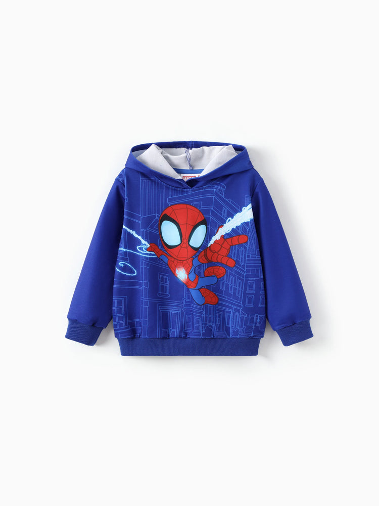 Marvel Toddler/Kids Boy Spider-Man Hooded Sweatshirt Blue