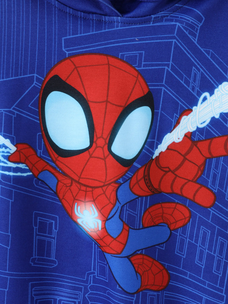 Marvel Toddler/Kids Boy Spider-Man Hooded Sweatshirt Blue