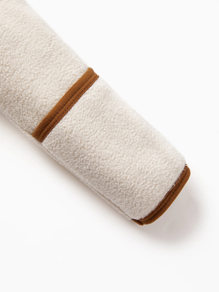 Unisex Jumpsuit 3D Hyper-Tactile Infant Outfit 2-way Onesies with Animal Pattern Apricot