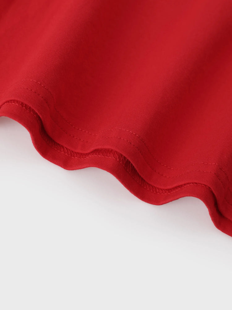 Ensemble 2 pièces haut à manches flottantes et leggings rouge pour bébé/petite fille Disney Mickey et ses amis, motif Noël