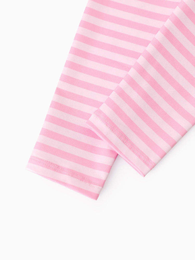 Ensemble 2 pièces tunique rayée à volants et leggings rose pour bébé/petite fille Disney Princess Ariel