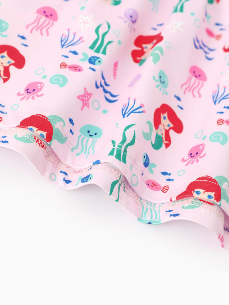 Ensemble 2 pièces tunique rayée à volants et leggings rose pour bébé/petite fille Disney Princess Ariel