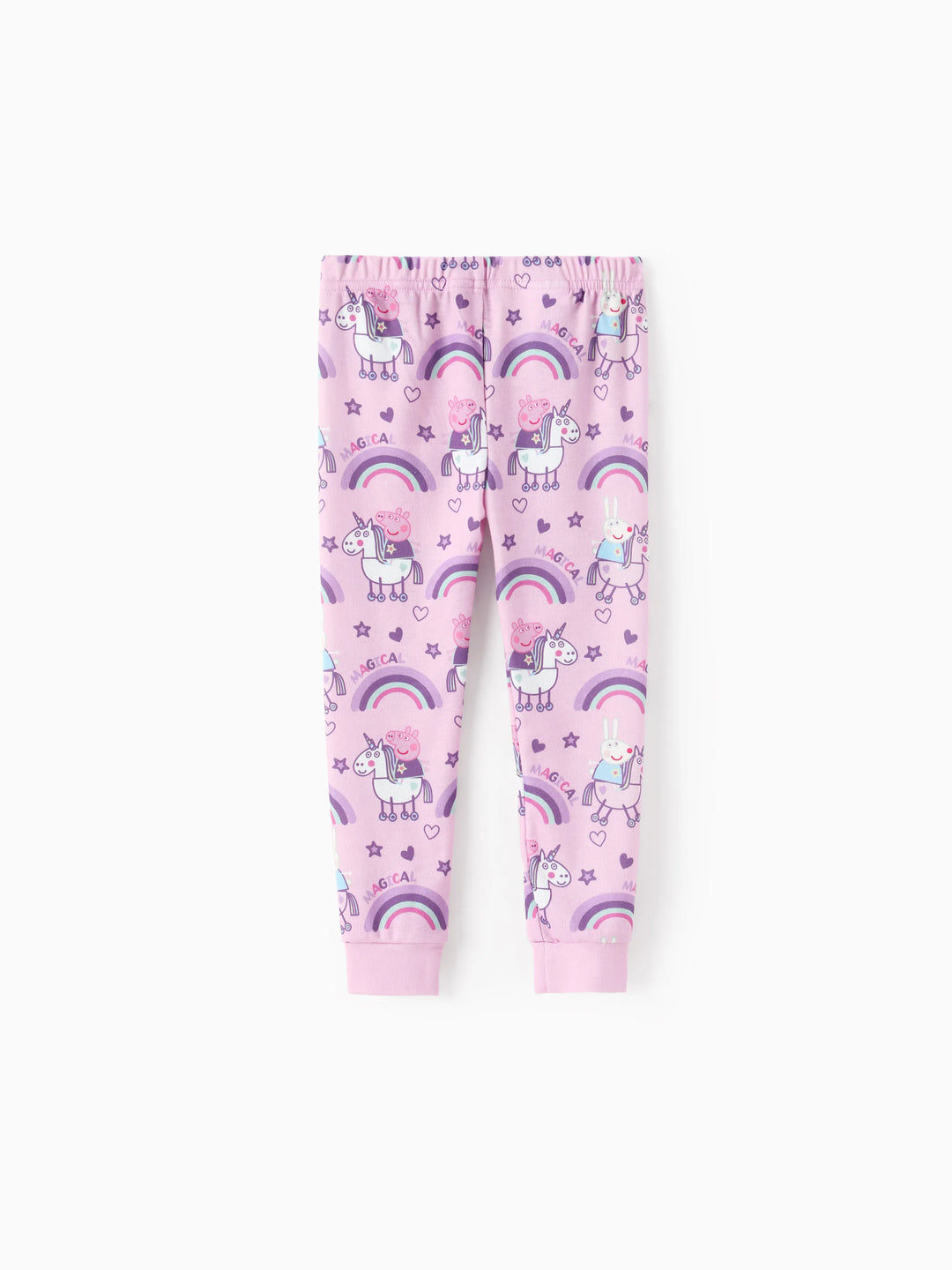 Conjunto de pijama de manga larga y ajustado de Peppa Pig para niña pequeña, 2 piezas, estampado de postres Naia, rosa claro