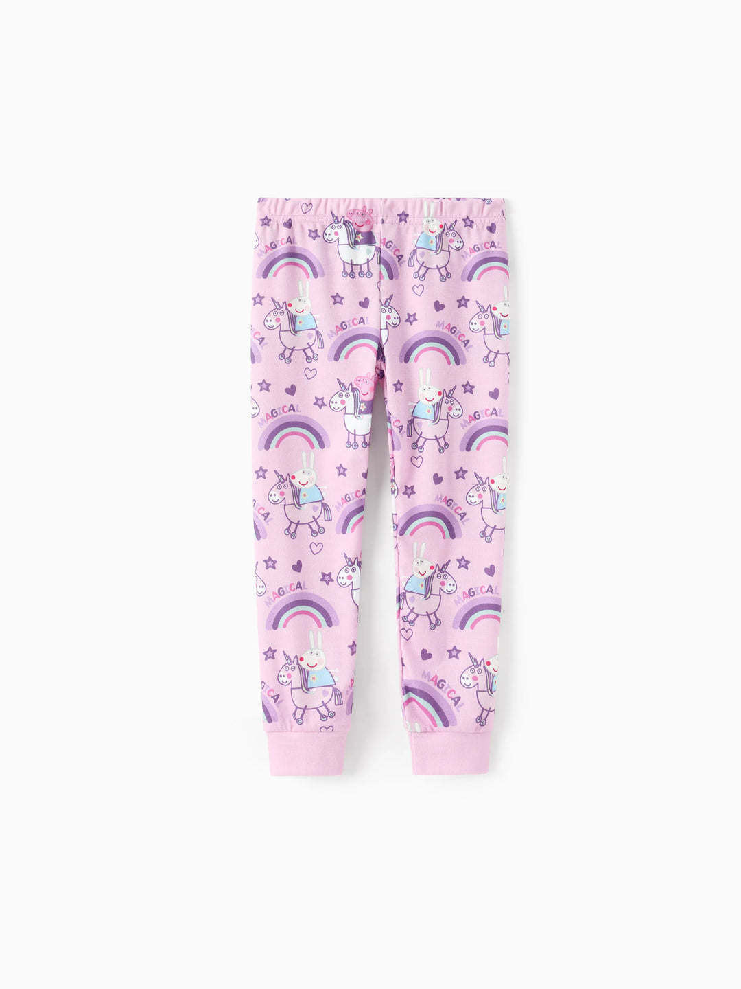 Conjunto de pijama de manga larga y ajustado de Peppa Pig para niña pequeña, 2 piezas, estampado de postres Naia, rosa claro