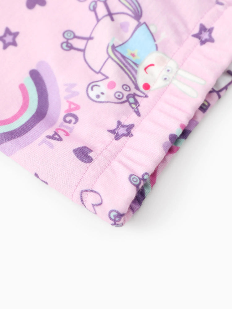 Ensemble pyjama 2 pièces Peppa Pig Naia™ à manches longues et imprimé dessert pour petite fille, rose clair